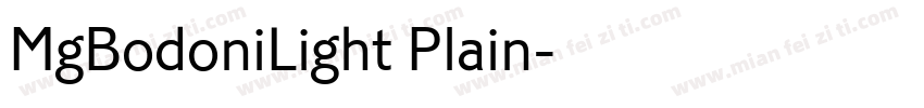 MgBodoniLight Plain字体转换